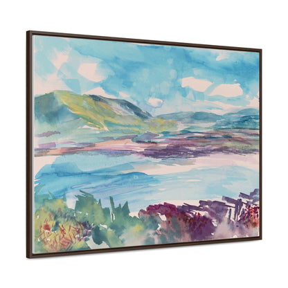 Harbor Horizons, En Plein Air Impressions of the Hudson, Mountain Watercolor Views, Gallery Canvas Wraps, Horizontal Frame