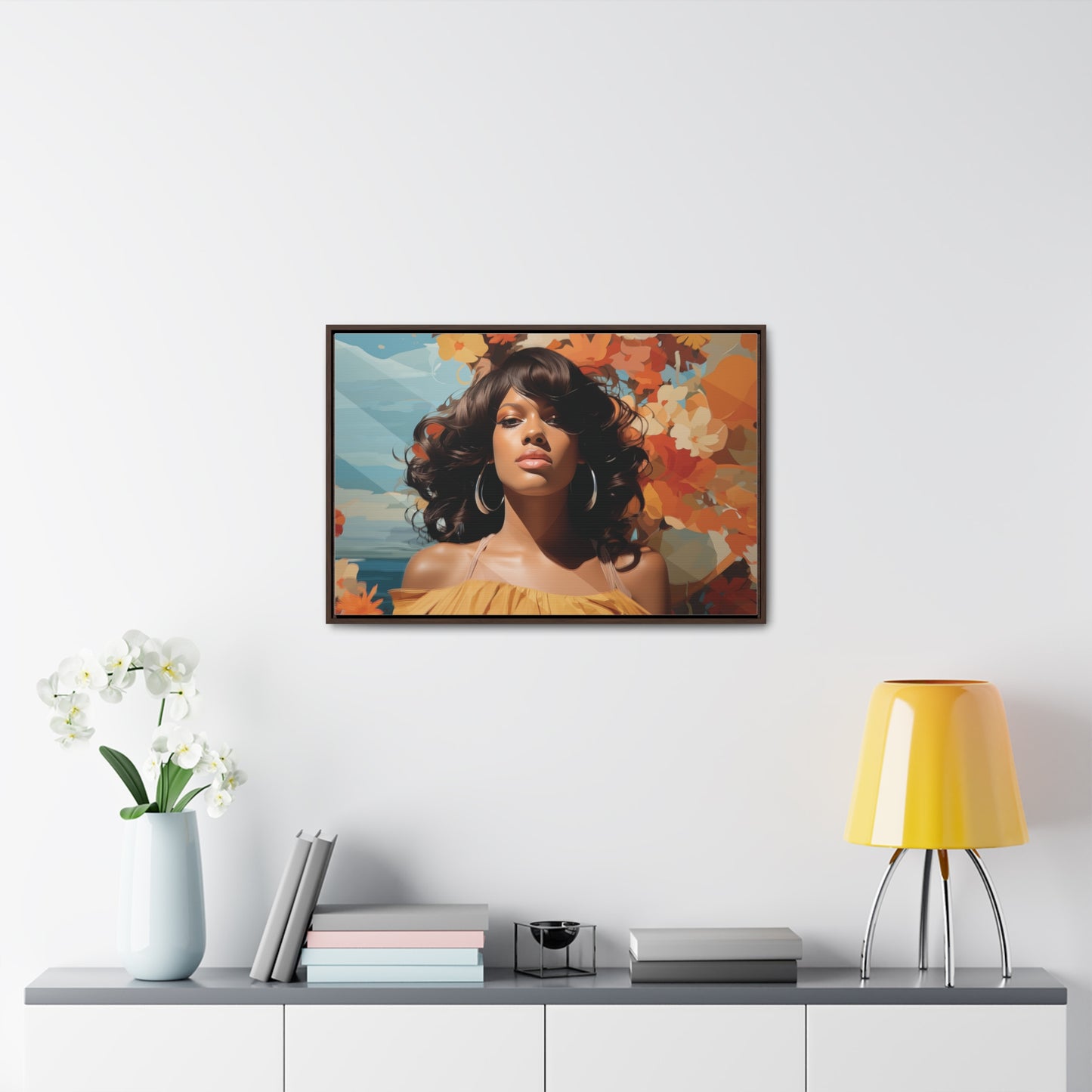 Heritage Elegance, Bahamian Woman Portrait, ArtGallery Canvas Wraps, Horizontal Frame