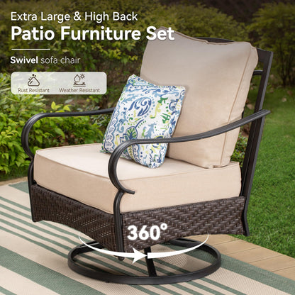 GREEN PARTY Extra Large Outdoor Patio Furniture Set